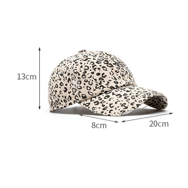 Leopard Print Baseball Cap Women Spring Summer Vintage Sun Hat Cap
