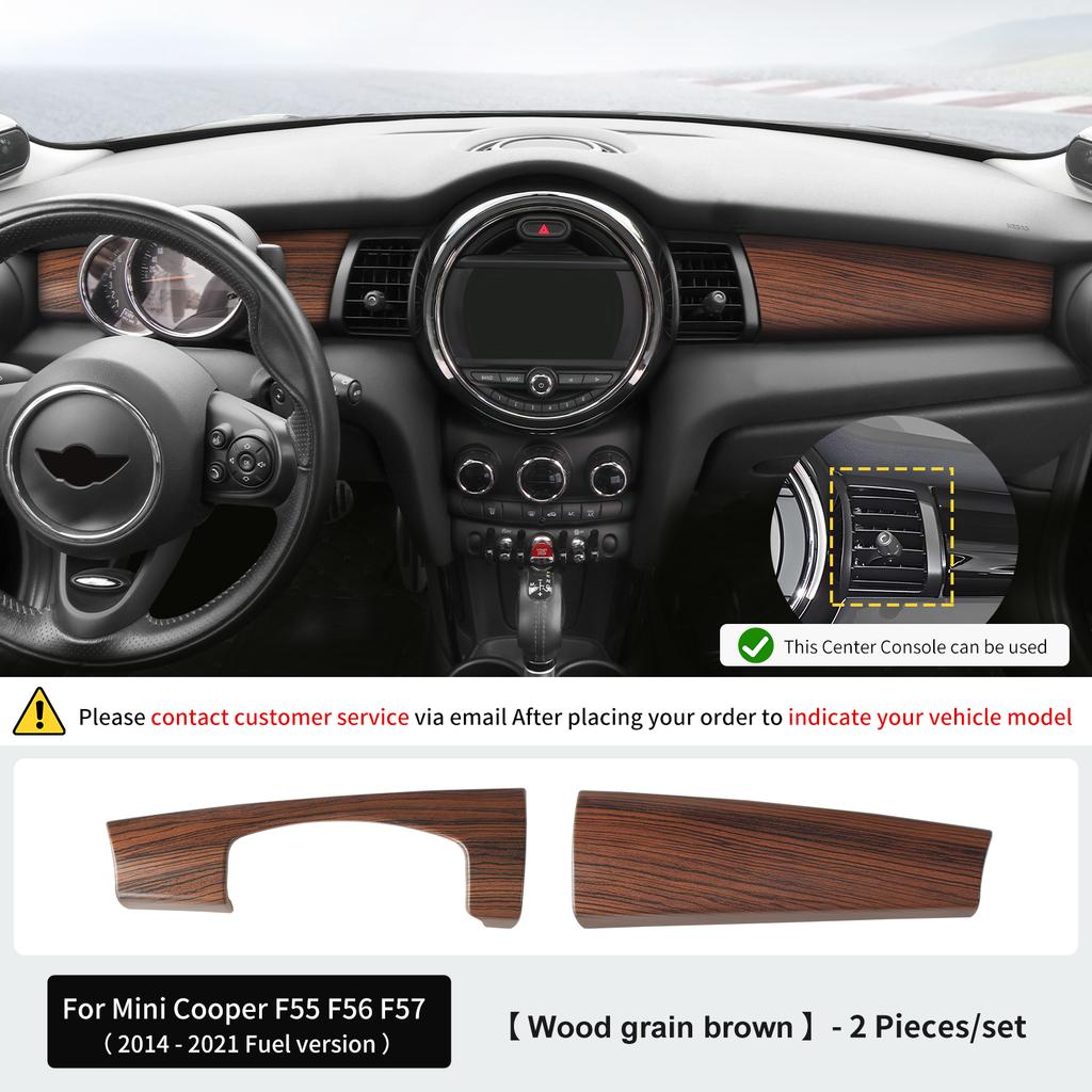 Car Dashboard Decorative Shell ABS Leather For Mini Cooper F55 F56 F57 2014-2021 Center Console Decorative Shell Car Accessories