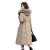 Winter new coat female mother white duck down jacket knee long thickened large size coat large size
