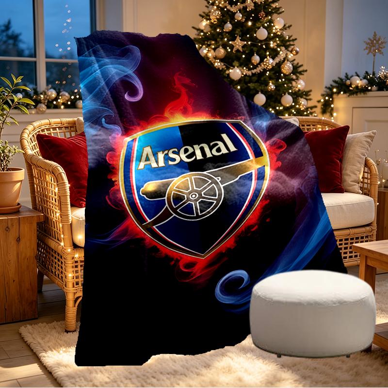 Coperta Stampata Arsenal F.C. - Morbida e Confortevole, per Camera da Letto, Viaggio, Divano, Decorazione Casa - Regalo di Compleanno Natale per Amico