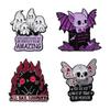 Multipurpose Trendy Halloween Brooch With Eyecatching Skull Bat And Ghost Features All For