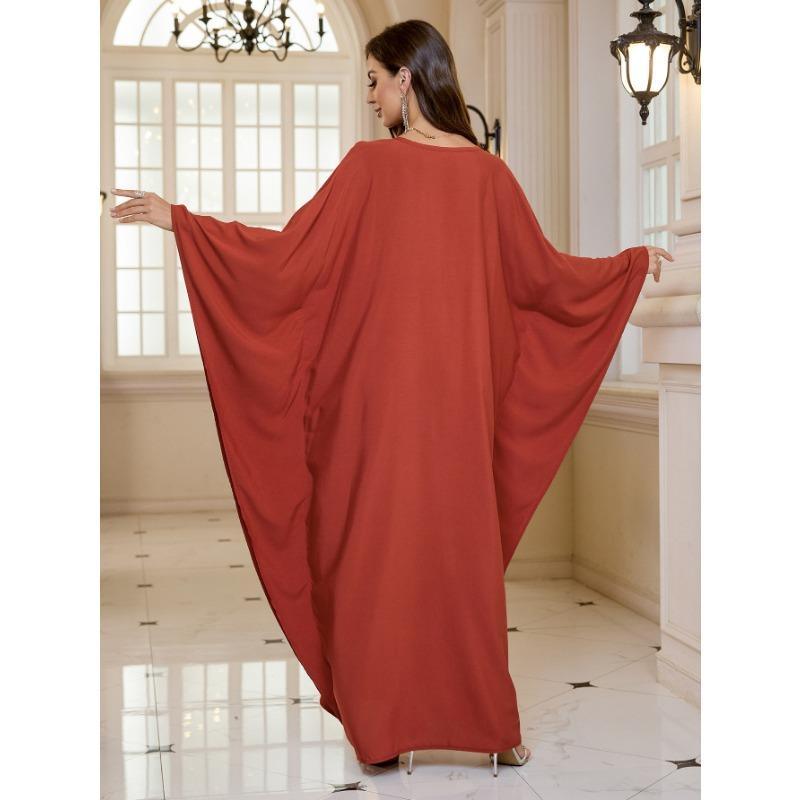 Moda damă primăvară toamnă cu imprimeu cu mâneci lungi cu decolteu în V talie lejeră rochii casual