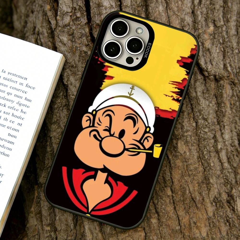 Cartoon Sailor Phone Case For iPhone 17,16,15,14,13,12,11 Plus,Pro Max,XS,Colored Silver Plated Inside Cover
