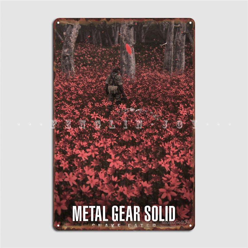 Металлическая вывеска Metal Gear Solid  Биг Босс и Босс  для клуба, вечеринки, паба, гаража, декора стен, жестяная вывеска, плакат. 20x30cm