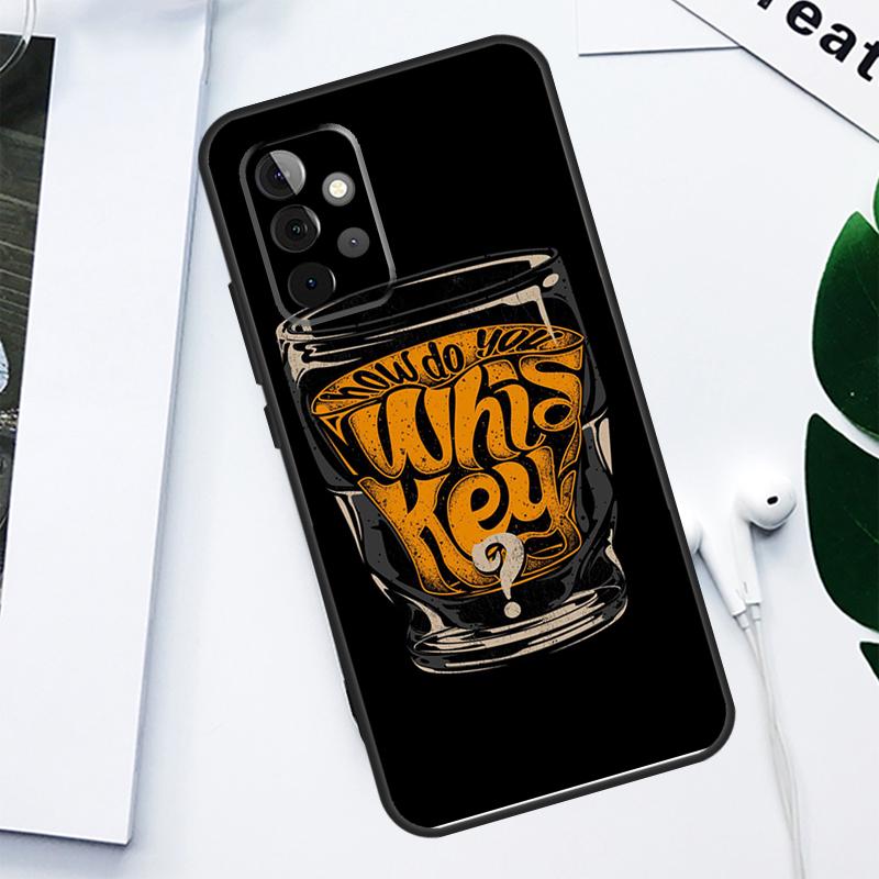 Cigar and Whiskey For Samsung Galaxy A34 A54 A14 A55 A35 A15 A53 A33 A13 A05 A06 A16 A22 A32 A52 Phone Case