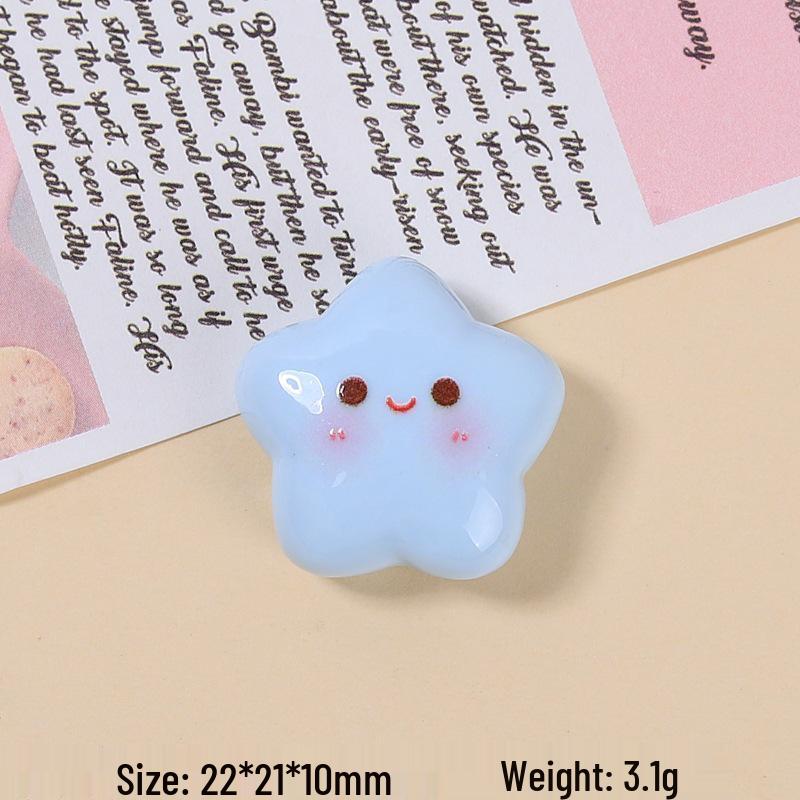 Croc Charms & Hair Clips: DIY Resin Accessories - Cartoon Stars & Smiley Faces