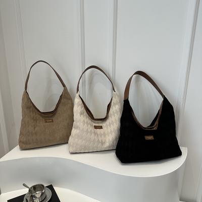 Women'S Bags Commuter Big Bags Women'S Rhombus Shoulder Tote Bags Simple Large-Capacity Commuter Bags Underarm Bags