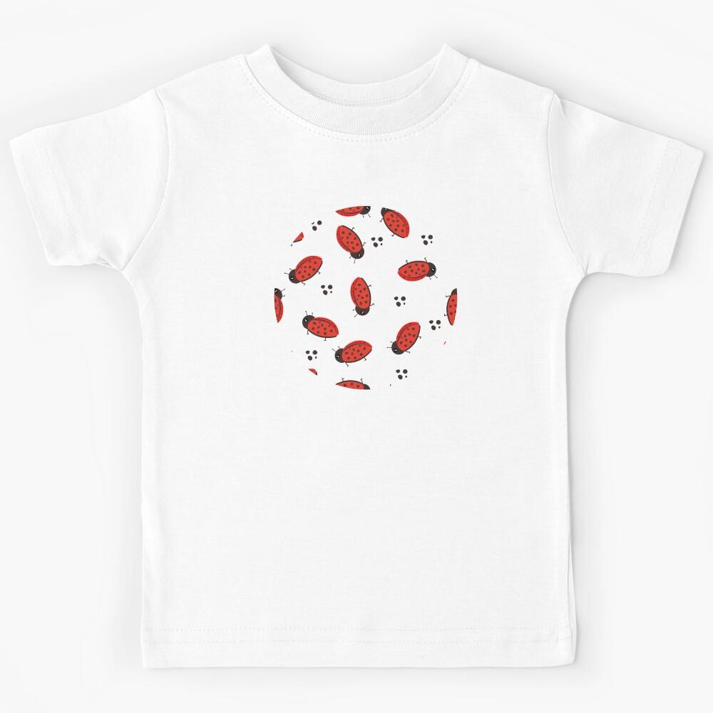 Red Ladybug pattern Kids T-Shirt 110