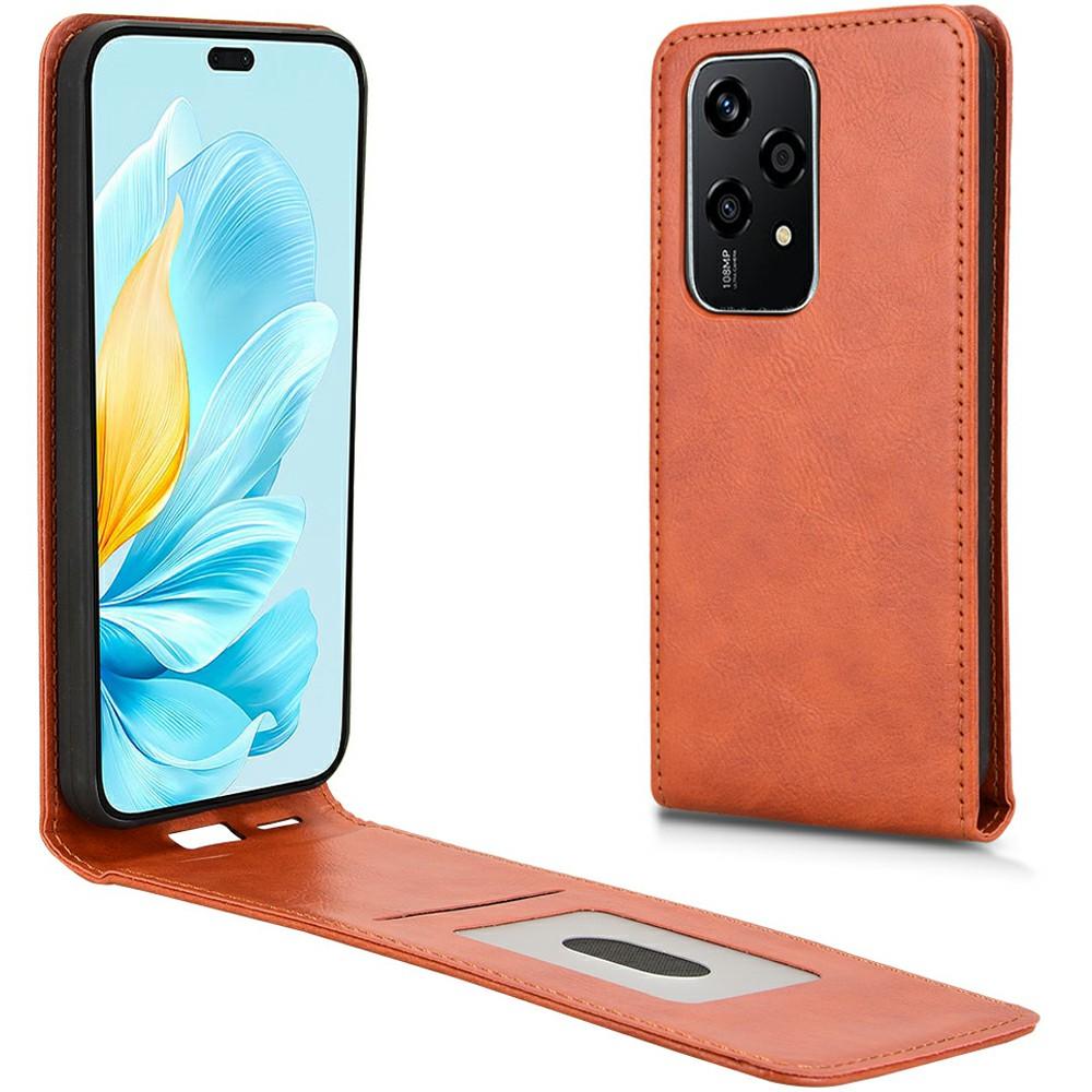 

Чехол для Honor 200 Lite с отделением для карт, магнитный откидной кожаный чехол для телефона Orange