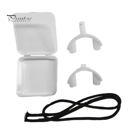 

2 шт. антихраповый мундштук многоразовый мужской женский универсальный уменьшающий храп капа для рта лучший ночной сон антихраповое устройство белый