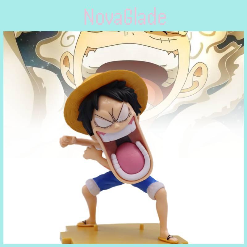 One Piece Hungry Trio Luffy Zoro Sanji Pvc Anime Figurine Collectible Car Ornament