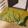 Chinese Style Oil Painting Apricot Blossom Printed Carpet Elegant Retro Style Patterned Door Mat Living Room Bedroom Carpet