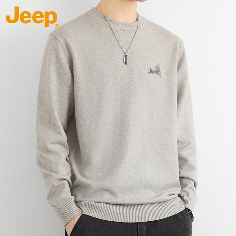 

JEEP Men s Autumn/Winter Round Neck Knit Sweater L