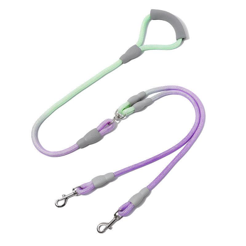 

Поводок для собаки Прогулочный поводок Средняя двойная собачья цепь Поводок с двумя концами Поводок для двух собак Зоотовары 1.0cm*0.8M+0.8cm*0.6M