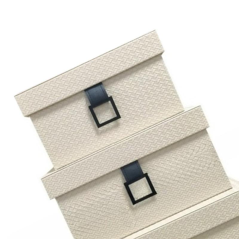 Modern Organizer Storage Box Leather Organizer Boxes Multifunctional Storage Boxes for Bedroom Classified Storage Basket