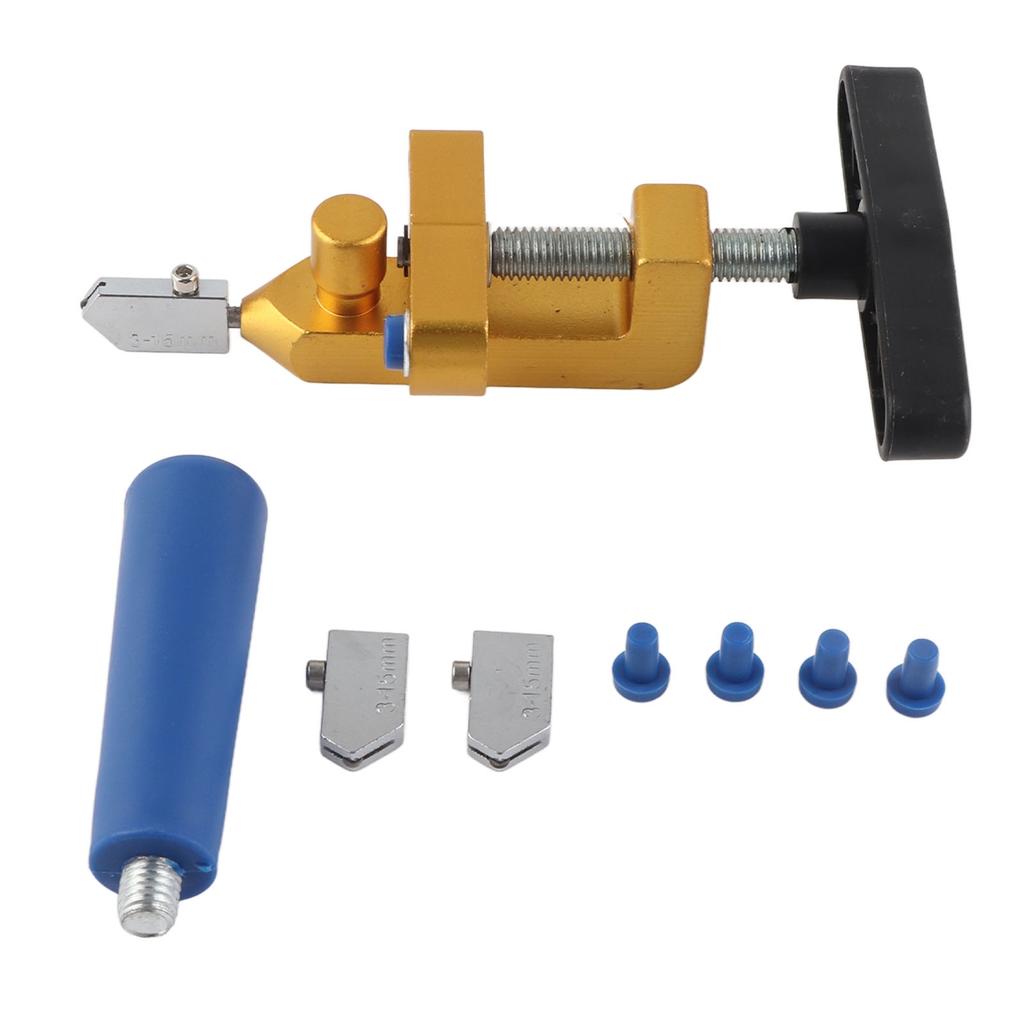 Glass Tile Cutter 2 In 1 Manual Cutting 3‑15mm Hand Opener Cutting Tool Set Kit for DIY