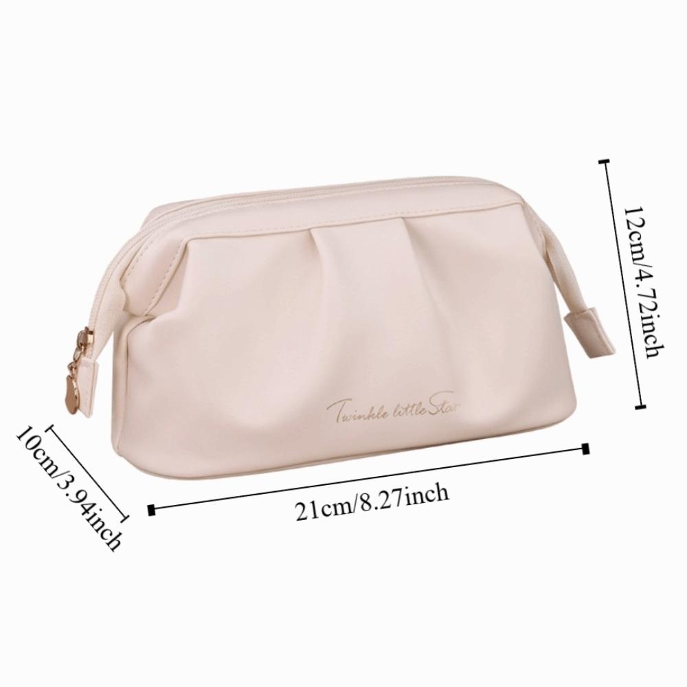 Wide-open Women Cosmetic Bag Handheld Toiletry Storage Bag Ins Makeup Organizer  Travel