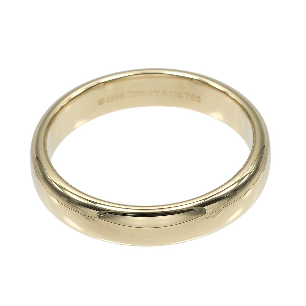 TIFFANY&Co. Forever Classic Band Ring 0.2" Band K18 Yellow Gold #8.4(US Size) 6.38g Mens Used