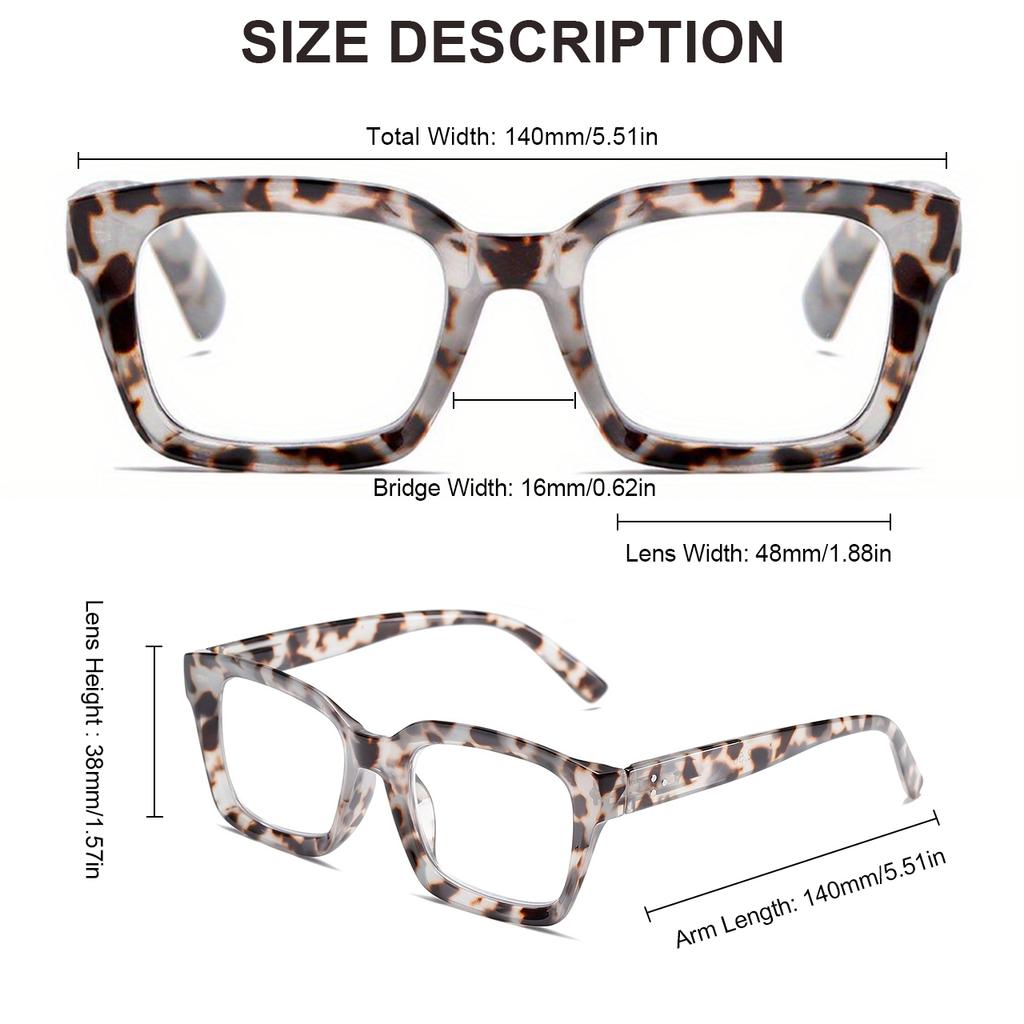 3PCS Unisex Reading Glasses Set Blue Light Blocking High-Quality Lenses Tortoiseshell Leopard Print Frame +1.0 to +3.0 Diopter