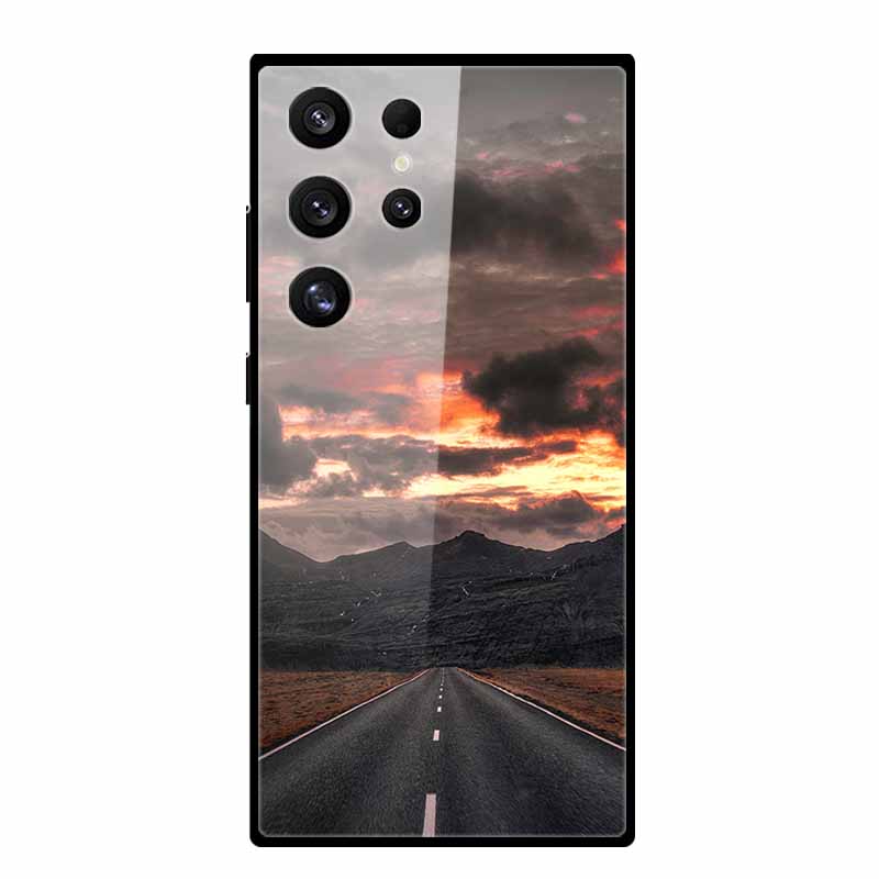 Tempered Glass Case For Samsung S25 Ultra Case Fashion Protect Hard Back Cover for Samusng S24 5G Cover Shockproof Coque S24Plus