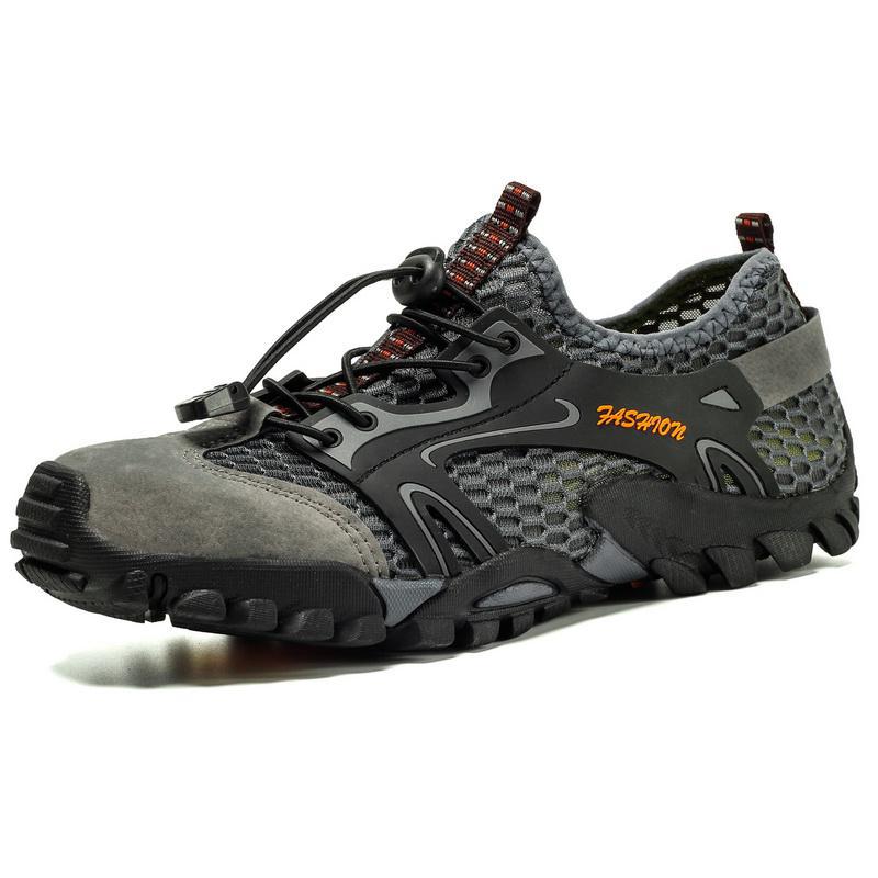 Fashion Summer new men's mesh breathable outdoor hiking shoes for climbing mountains and wading, plus size men's shoes 38-50