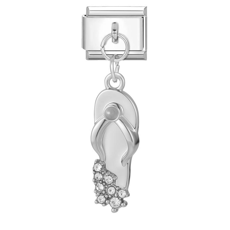 Fashion Magic Wand Heart Sun Baseball Rugby Pendant Italian Charm Link Fit 9mm Stainless Steel Bracelet DIY Making for Men Women