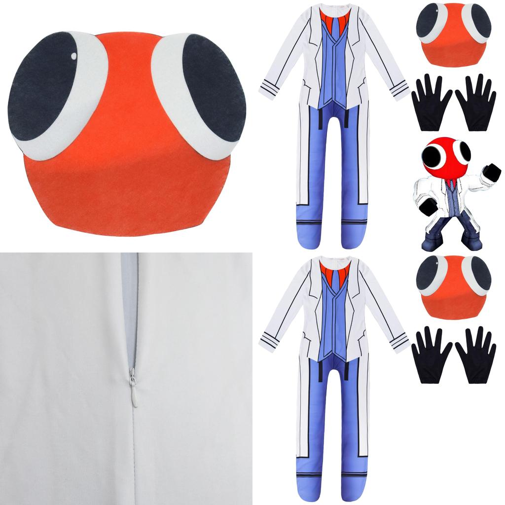 Breathable Roblox Rainbow Friends Ant Man Kid Halloween Jumpsuit Mask Cosplay Costume