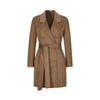 JIUZI Wool-Blend Double-Faced Waist-Defining Coat