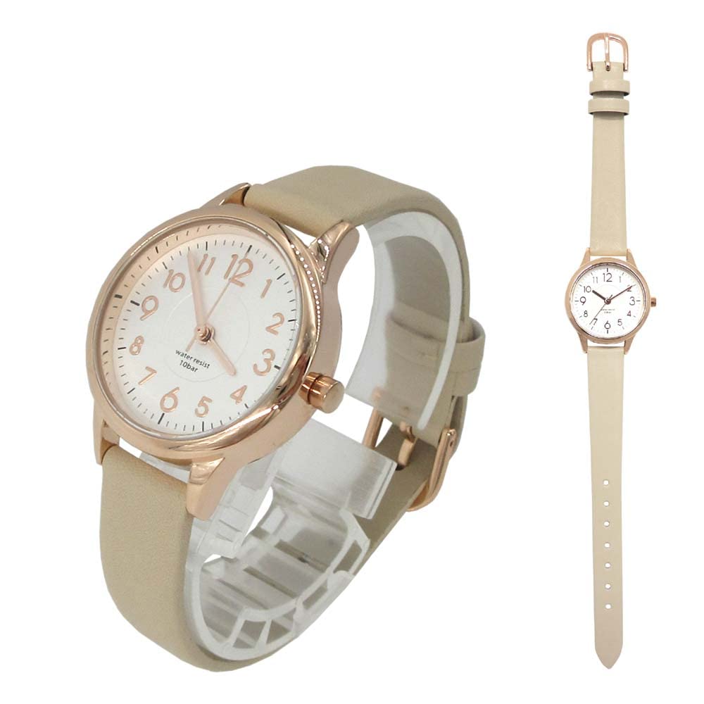 [Fieldwork] Waterproof Juvia Analog Leather Strap ST257p-5 Women's Black