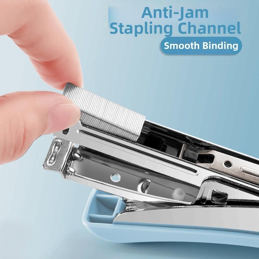 Lever-Operated Metal Handheld Stapler Ergonomic Heavy Duty Hand Stapler with Staples Labor-Saving Large Capacity Hand Stapler