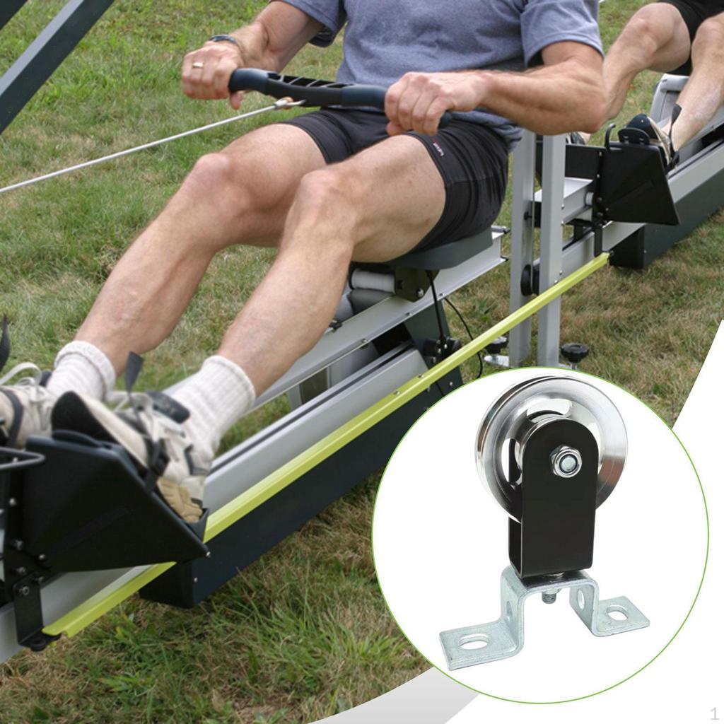 Gym Pulley Cable Wheel Multifunctional Attachment Practical Compact Black Rotation Exercise