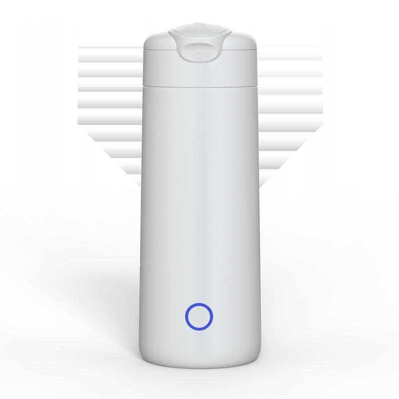 

Компактний дорожній електричний чайник - міні чашка з автоматичним підігрівом для гарячих напоїв 2-399 units перлина білого кольору