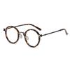 Fashion Alloy Optical Glasses Frame Men Anti Blue Light Clear Lens Vintage Metal Frame Myopia Eyewear