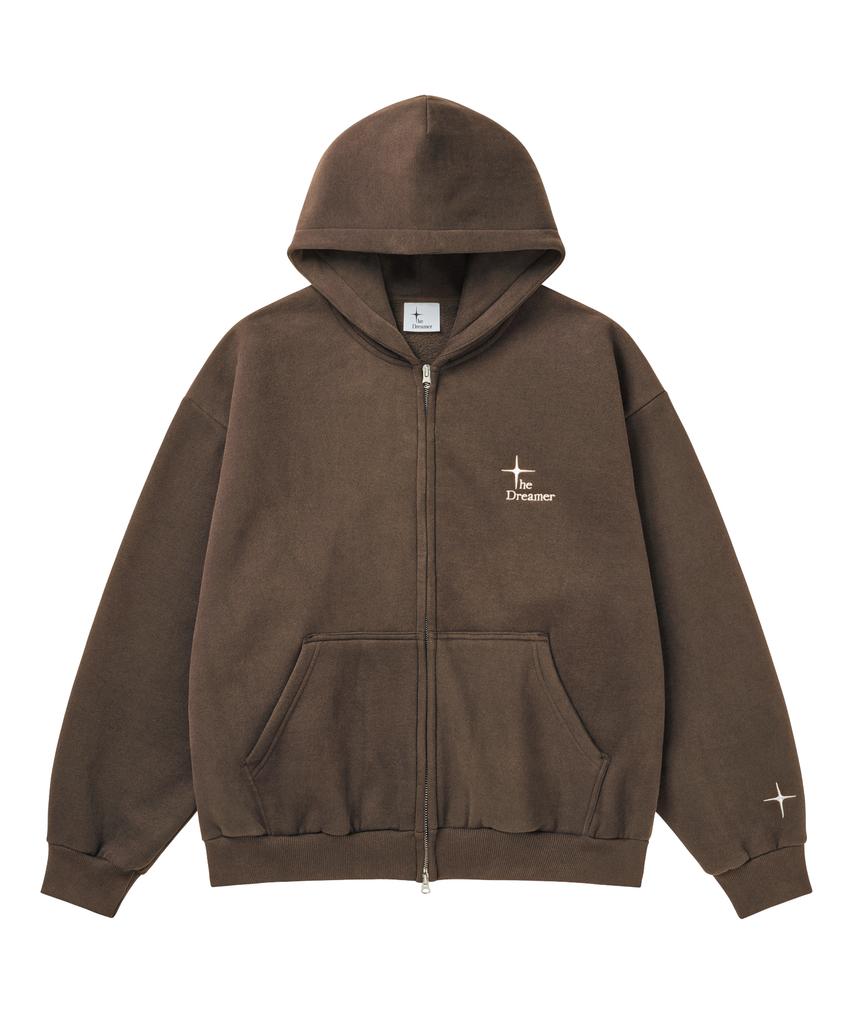 The Dreamer Weighted Blanket Zip-Up Hoodie Cocoa Brown