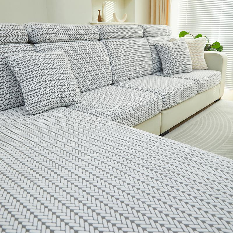1Pc Thickened Sofa Cushion Cover For 1/2/3/4 Seater Living Room Dustproof Couch Slipcover Anti Pet Scratch Non-Slip Sofa Covers