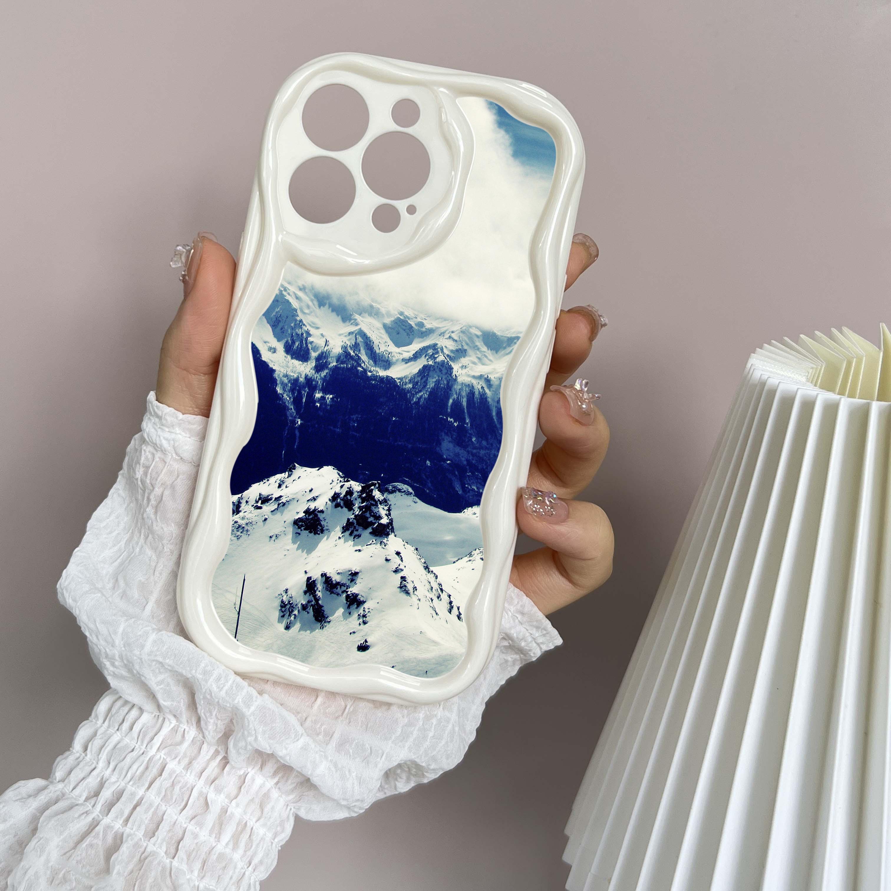 LZ25 Mountain Peak Forest Snow Clear мягкие волнистые чехлы для телефонов для iPhone 15 — фото 13