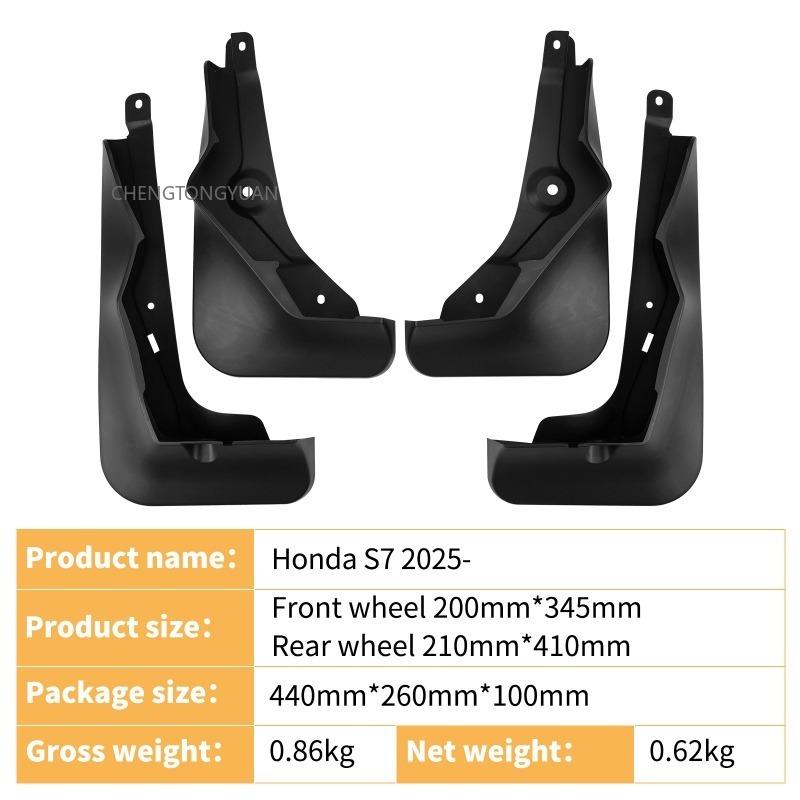 Mudguards FOR Honda S7 2025 Automotive for Fender Mudguard Vehicle Exterior Decor ABS Material Protective Accessories