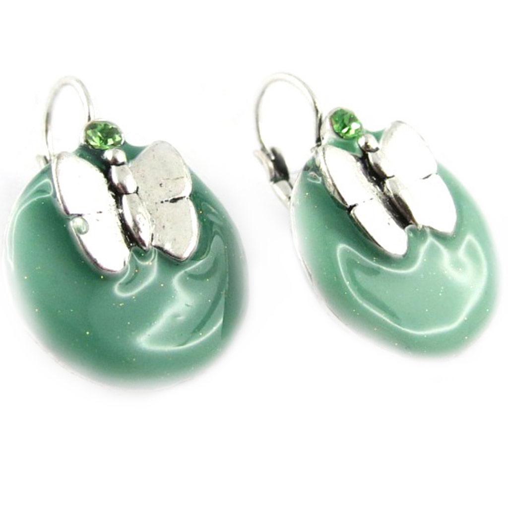 Les Trésors De Lily [E6981] - Dormeuses Créateur 'Macarons' Turquoise