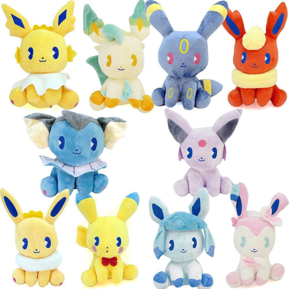 Gengar, Psyduck, Charizard, Mewtwo, Eevee, and Snorlax Pokémon Plush Toys Collection