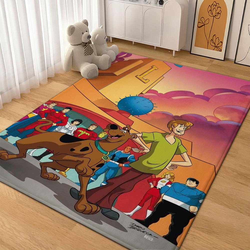 Scoobydoo Gang Together Theme Rug Soundproof Noisereducing Carpet For Living Room Bedroom Office Home Decor Birthday Gift
