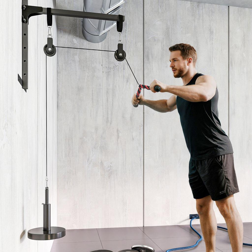 Fitness Lat Pulldown Posilovací stroj Posilovací zařízení do posilovny Systém kladky Trénink síly paží pro domácnost