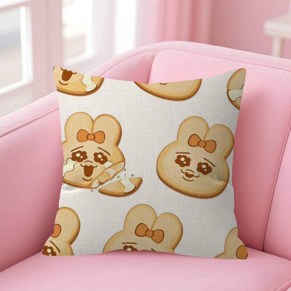 Kawaii OOpanchu Usagi  Maple Design Cushion Cover Happy Autumn Harvest decor Holiday Decorati Pillow Cover