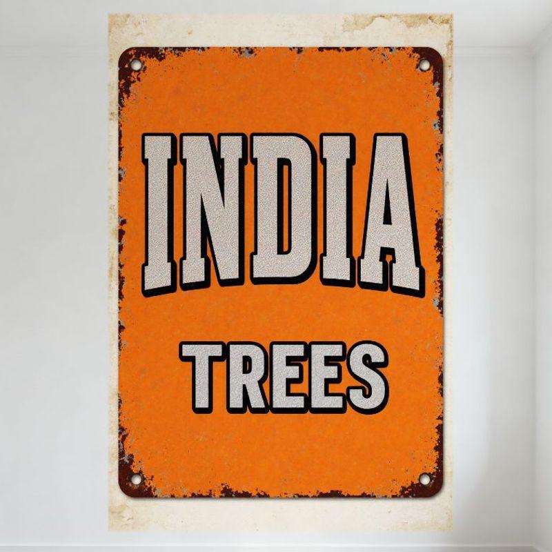 

Vintage Orange Background Metal Tin Sign with Rust Wear, White Text & Metal Bolts - Wall Decor for Bar Pub Home Cafe (4 Bolt Sec 20x30cm（7.8x11.8inch）