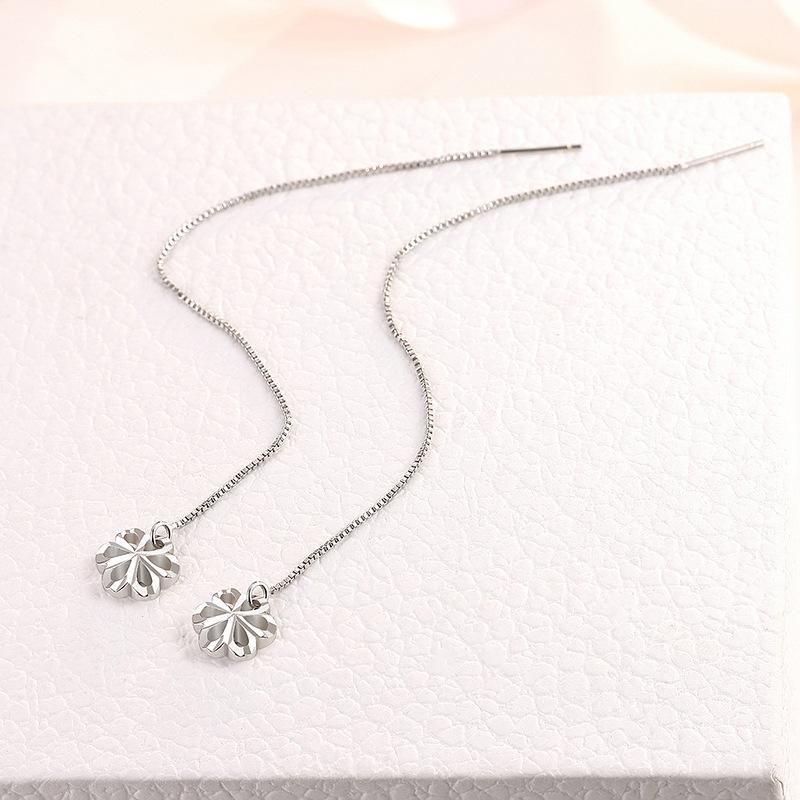 

Серьги из стерлингового серебра 925 пробы для женщин Оригинальные серьги-шармы с двойными кольцами Паве CZ Изысканные помолвочные юбилейные украшения в подарок 5355