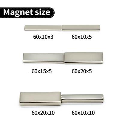 Super Strong Neodymium Magnet N35 NdfeB Permanent Magnetic Imanes Block Powerful Magnets Refrigerator 60x10x3 60x10x5mm