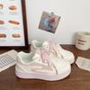 Mädchen Sportschuhe 2025 Frühling und Herbst neue Kinderschuhe ältere Kinder Board Schuhe Junior High School Schüler weiße Schuhe Koreanische Version
