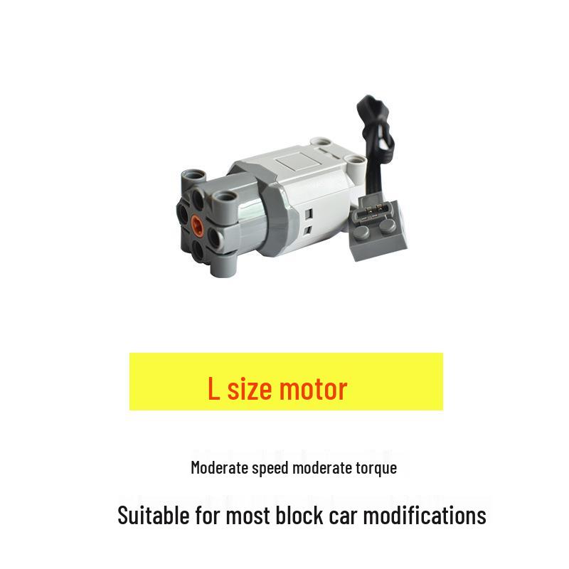 Remote Control High-Speed Motor & Battery Box for Lego Bricks with Black, Red, and Light Modifications