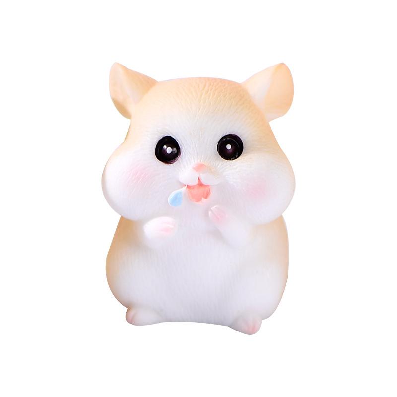 Verfressener Hamster Mikrolandschaft Gartenarbeit Sukkulenten Dekorationszubehör Käse Reisbeutel Niedliche Kleine Tierornamente