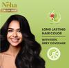 Neha Salon Skip Crème Haarfarbe Ammoniakfrei Packung mit 1 (20g+20mlX4 Beutel) Mit Amla Hibiskus Henna Für Weiches Glänzendes Haar Schwarzbraun