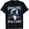 HUYTEDX Wolf Mensch durch Zufall Alpha durch Wahl T-Shirt